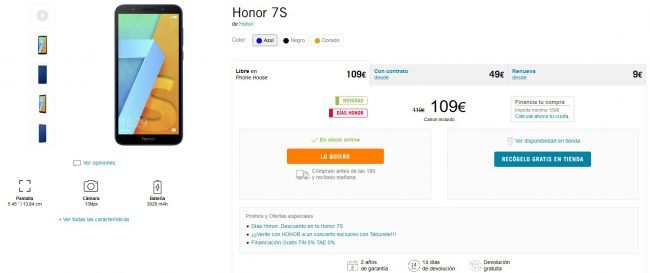 dias honor de Phone House-Honor 7 Play
