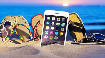 iPhone en la playa