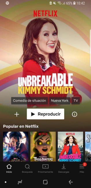 Netflix app para Android
