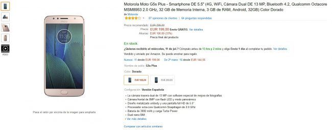 Amazon Prime Day 2018-Moto G5S Plus