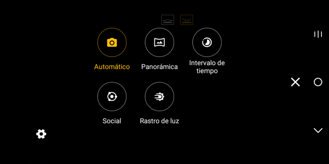 Modos app cámara Alcatel 3X