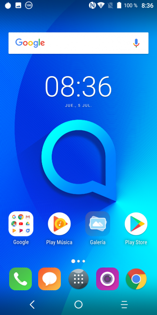 Escritorio del Alcatel 3X