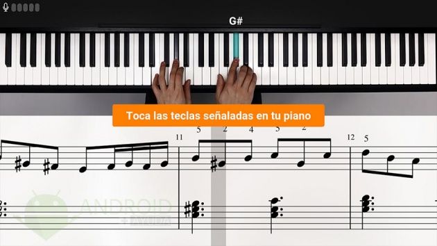 Flowkey-app-playing music