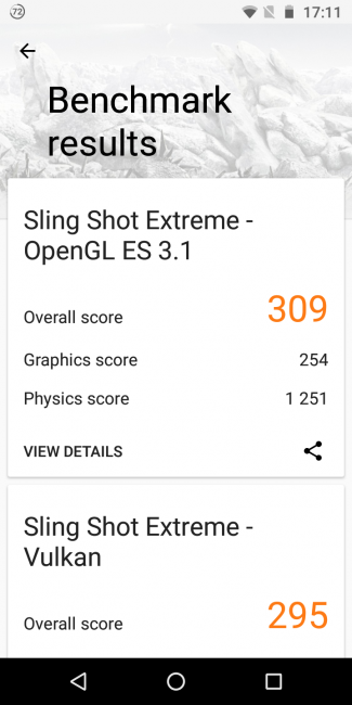 Resultado en 3D Mark con el Moto G6 Play