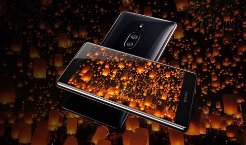 Modelo Sony Xperia XZ2 Premium en color negro