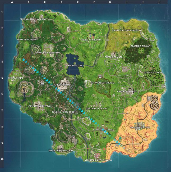 Temporada 5 de Fortnite-mapa