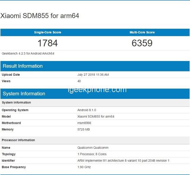 Xiaomi-Mi-9-Geekbench-rendimiento