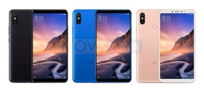 Xiaomi Mi Max 3 negro, azul y dorado