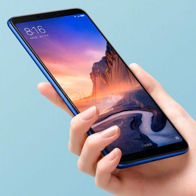 Xiaomi Mi Max 3 negro congio con una mano