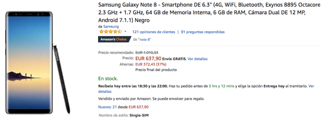 note 8 amazon