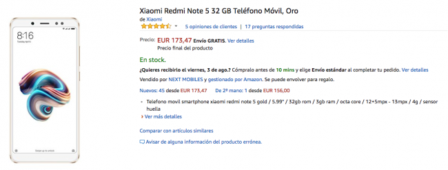xiaomi redmi note 5 amazon