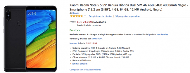 xiaomi redmi note 5