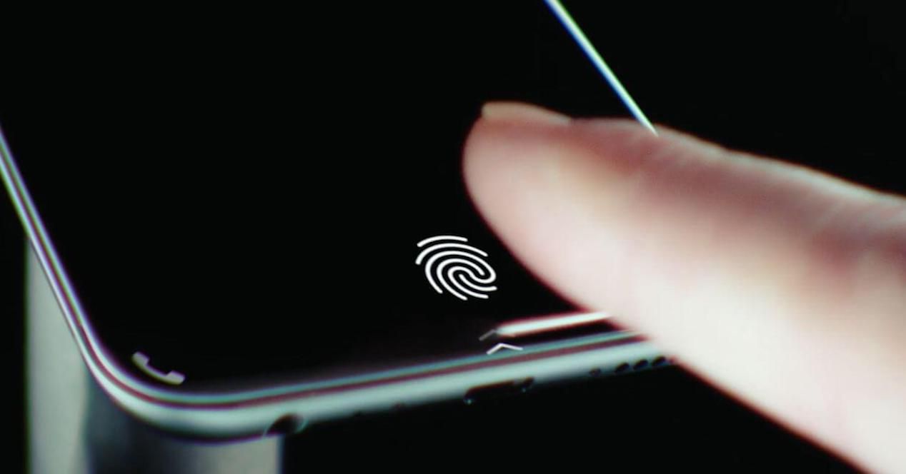 sensor huellas en pantalla