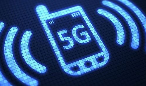 Silueta de un smartphone 5G