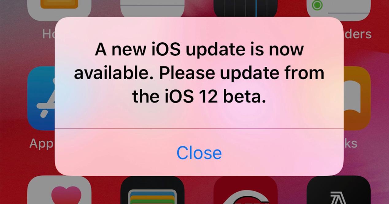 Error de iOS 12 Beta 11