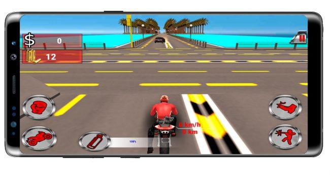 Interfaz de usuario de Moto Rider Death Racer