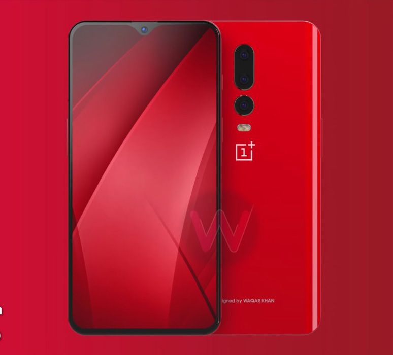 Diseño del OnePlus 6T en color rojo