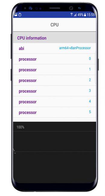 Datos procesador en Android Repair & Tester