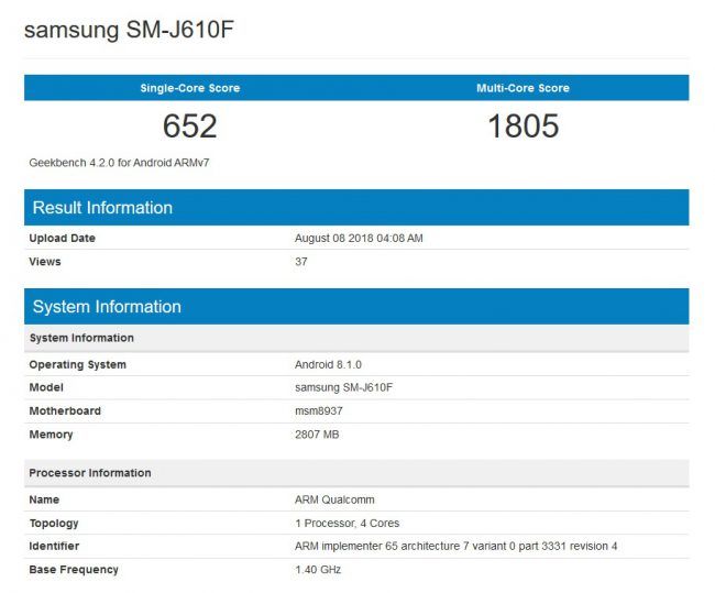SAMSUNG GALAXY J6 PRIME
