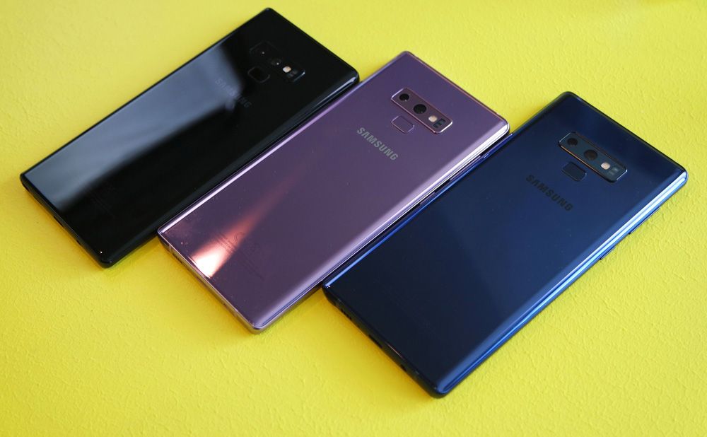 Colroes disponibles para el Samsung Galaxy Note 9