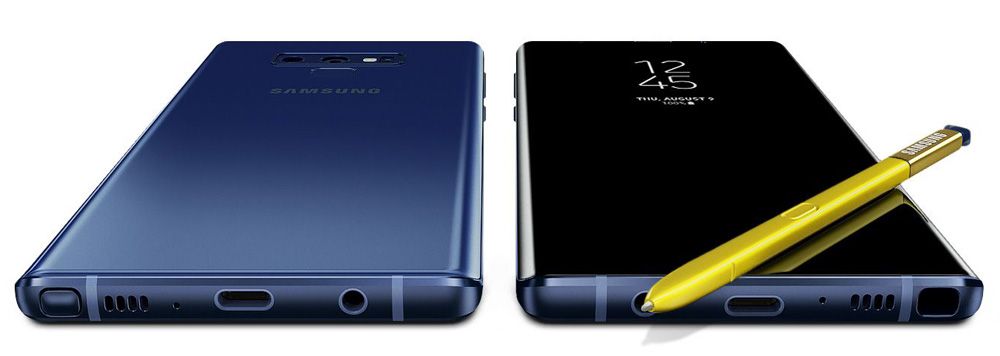 Samsung Galaxy Note 9 en color púrpura
