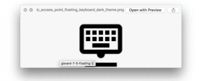 teclado flotante