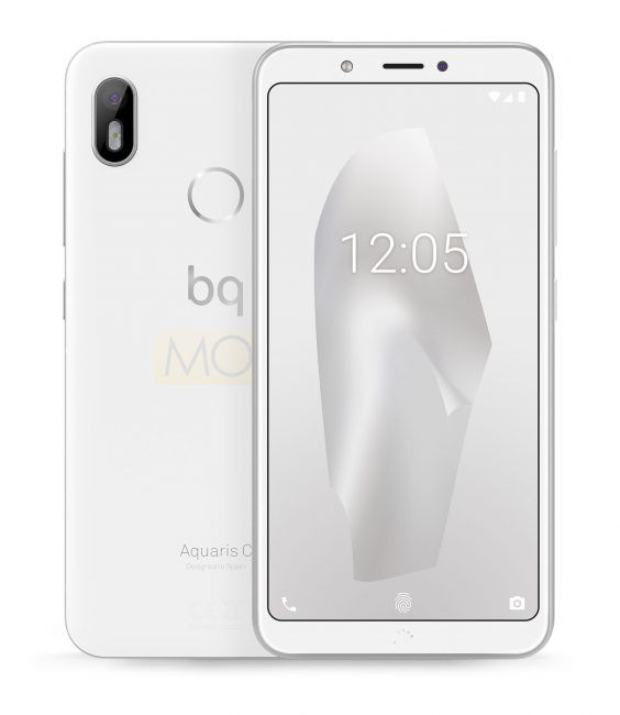 BQ Aquaris C blanco por delante y por detrás