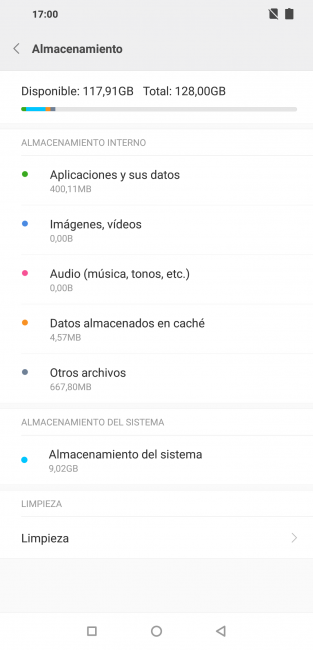Almacenamiento del Pocophone F1