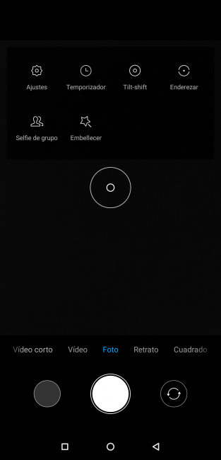 Opciones de la aplicación cámara del Pocophone F1
