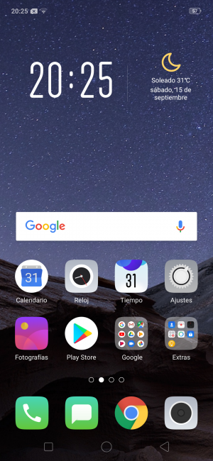 Escritorio del Oppo Find X
