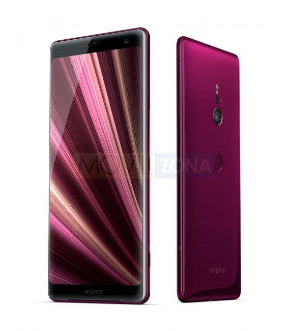 Sony Xperia XZ3 rojo frontal y tarsero