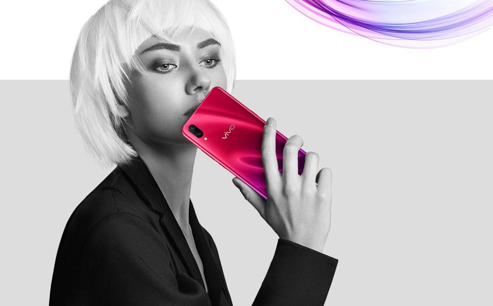 Vivo X23 en color rosa