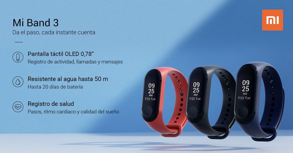 Características de la Xiaomi Mi Band 3