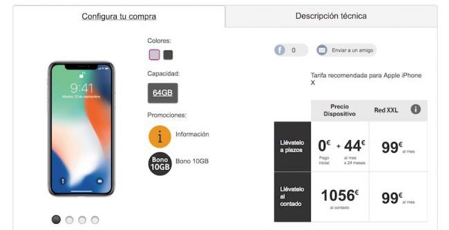 iPhone x con vodafone