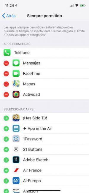 tiempo de inactividad ios 12
