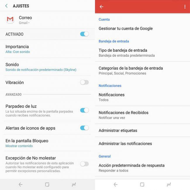 Gmail notificaciones