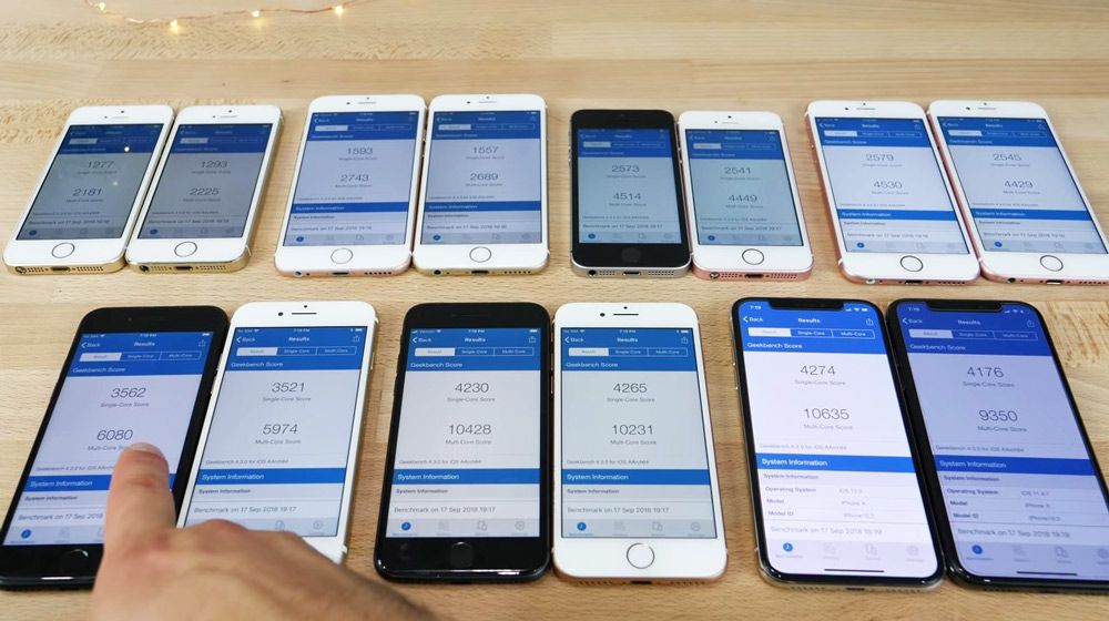 Resultados de iOS 12 y iOS 11.4.1 en Geekbench