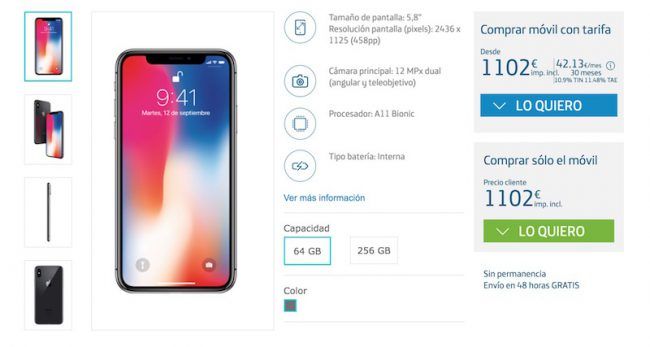 iPhone x movistar