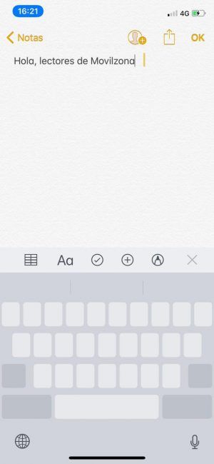 trackpad en ios12