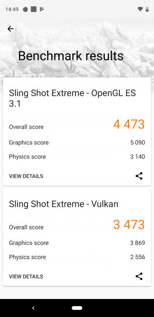 Resultado en 3D Mark Pixel 3 XL