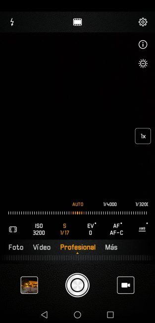 Modo Pro en el Huawei Mate 20