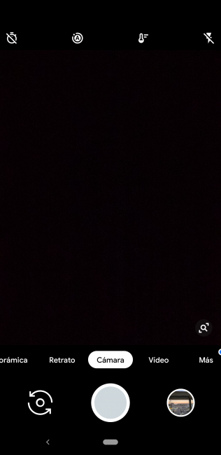Interfaz cámara del Pixel 3 XL