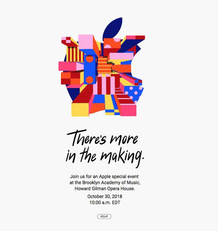 Invitación de Apple para el anuncio del iPad Pro 2018
