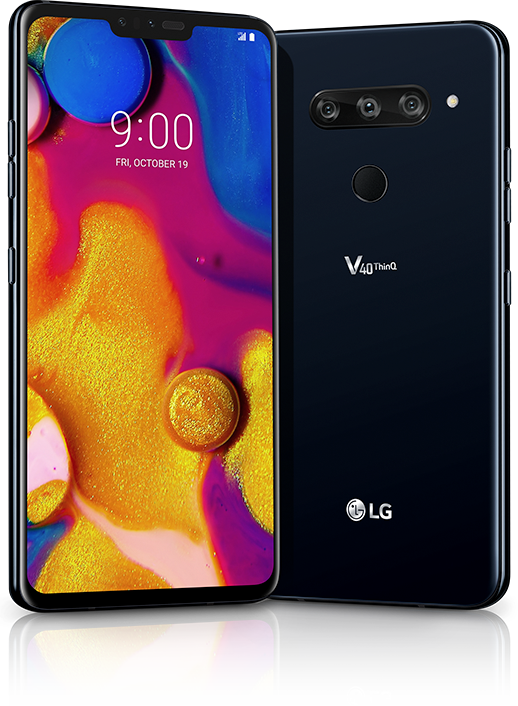 Frontal del LG V40 ThinQ