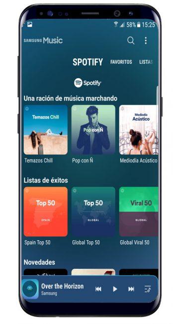 Spotify en Samsung Music