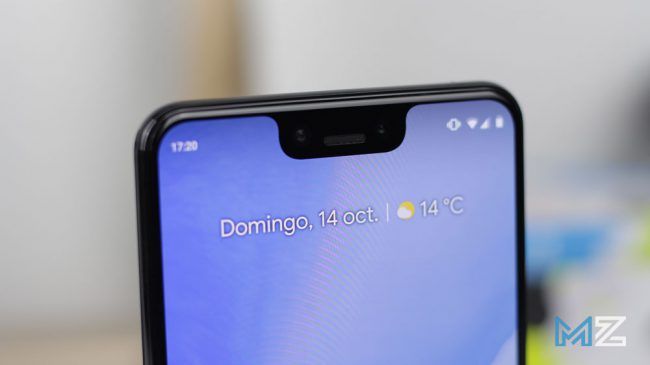 Notch de lado en el Pixel 3 XL