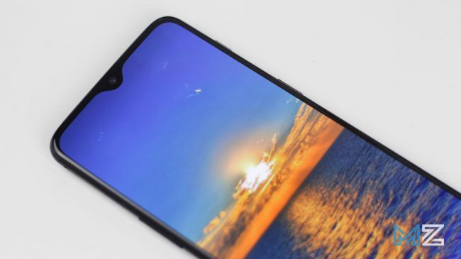 Superior de la pantalla del OnePlus 6T