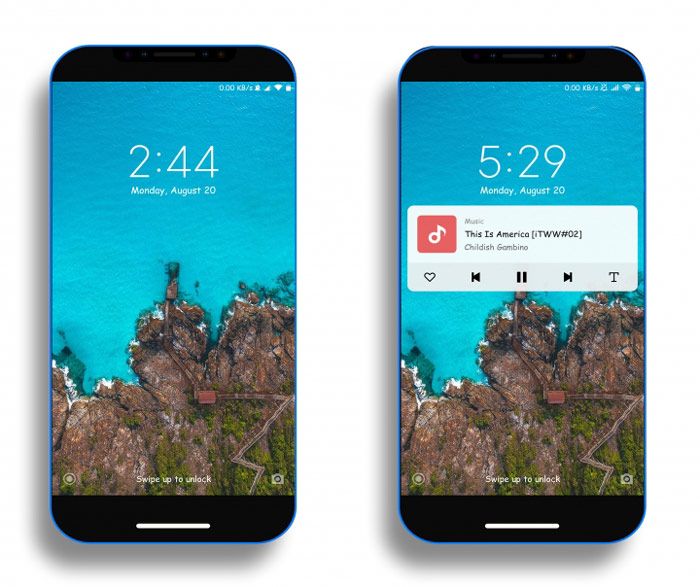 Pantalla de bloqueo de un tema para smartphones Xiaomi