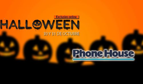 Oferta Halloween Phone House fondo naranja