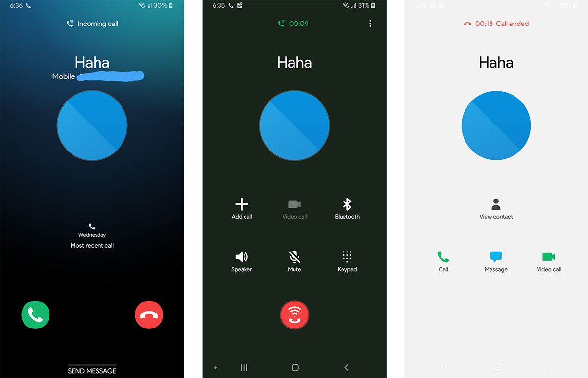 Dialer telefónico en Samsung Experience 10